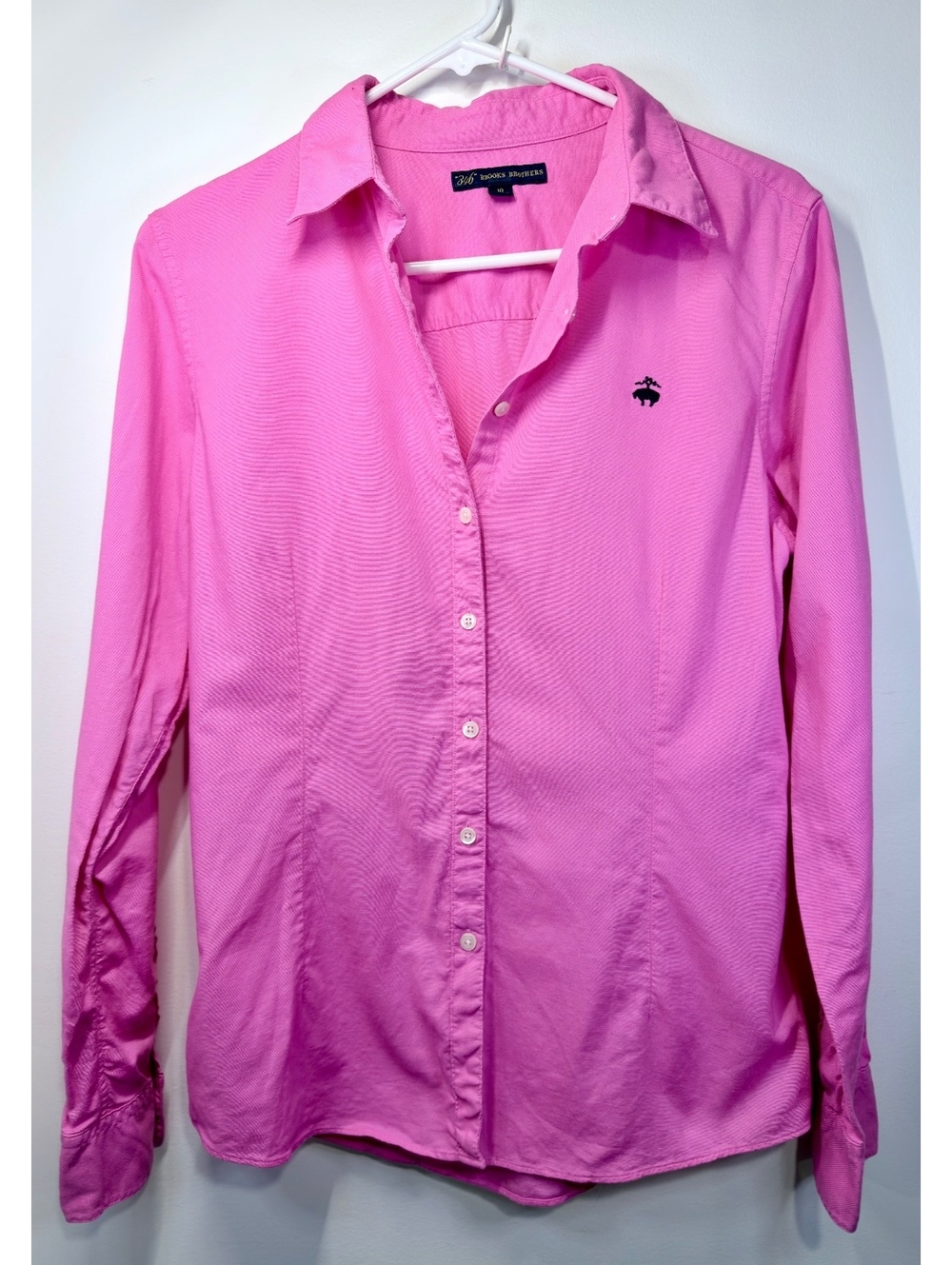 Brooks Brothers 346 hot pink womenโs oxford button down size 10